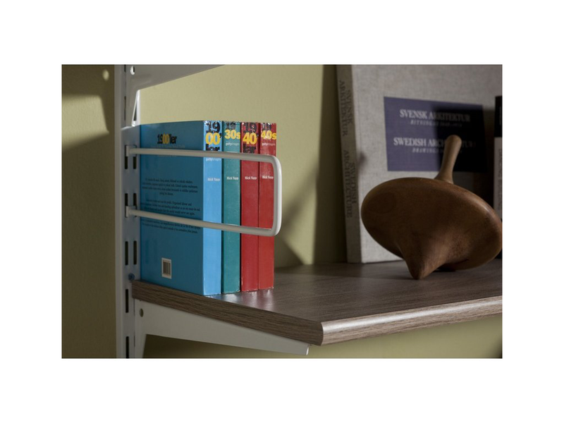 Element pair flexible book end white aluminium 2p, , medium-null