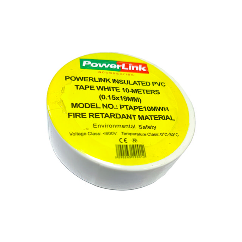 Powerlink insulated rubber tape white 10-meters (0.15x19mm), , medium-null