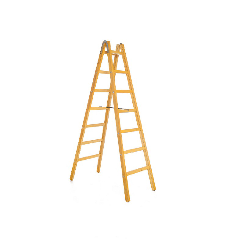 Wooden ladder 7+7 steps 2.25m, , medium image number null