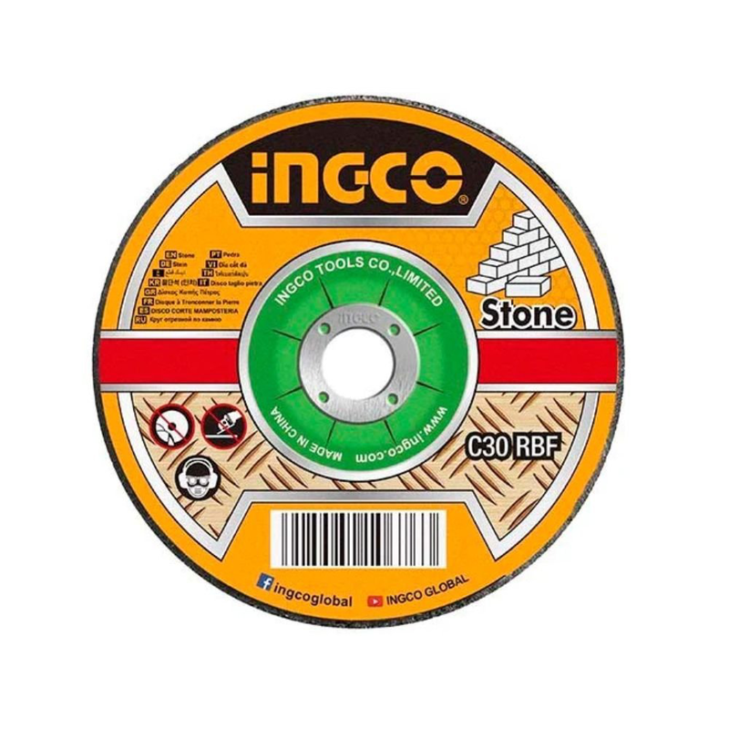 Ingco δίσκος κοπής πέτρας 115x3x22.2 mm για γωνιακό τροχό scd301151, , medium-null