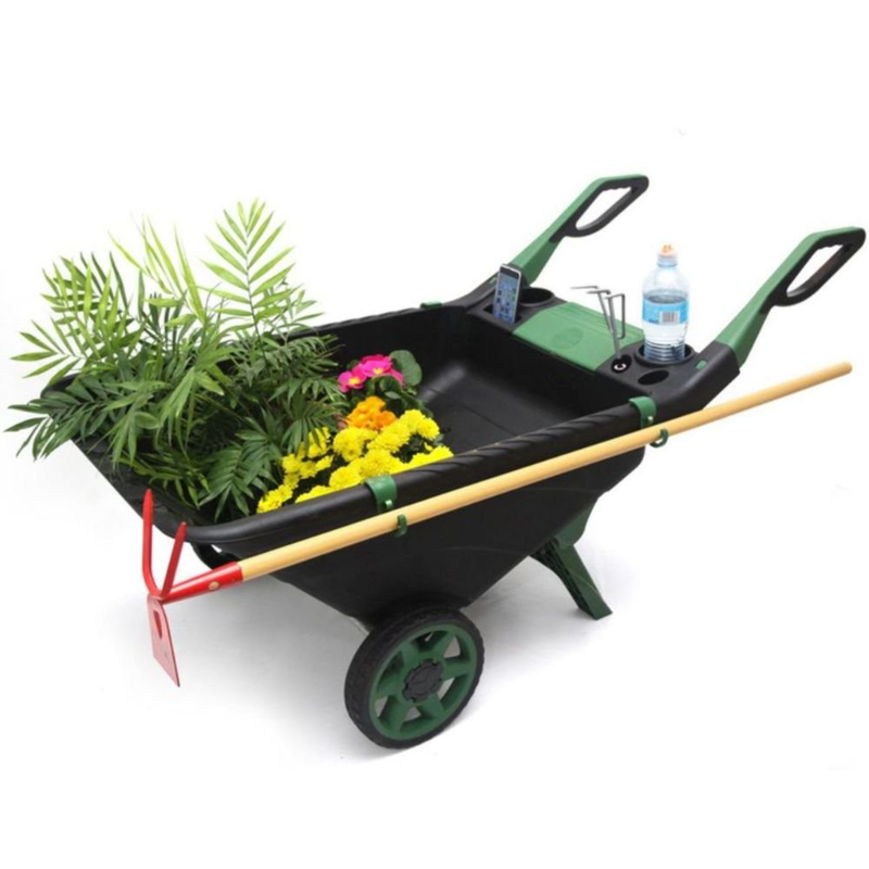 Πλαστικό καρότσι κήπου 80l με δυνατότητα μεταφοράς φορτίου έως 150kg, , medium-null