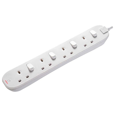 Bg masterplug switched extension lead with 4 sockers 2 meters