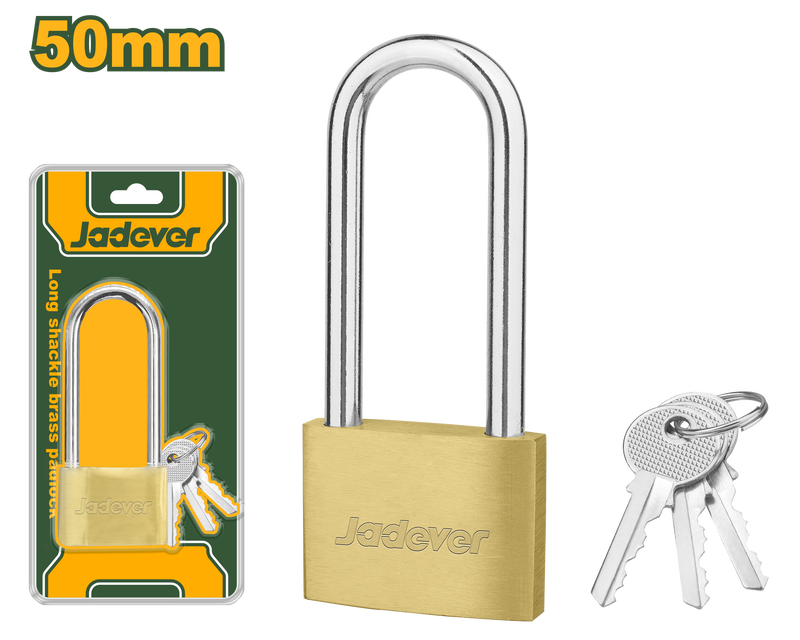 Long shackle brass padlock 50mm jadever, , medium-null