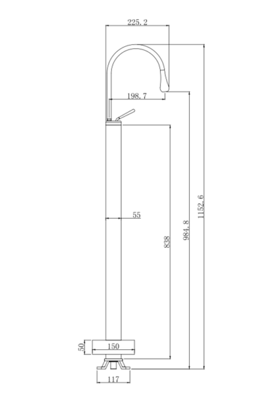 Product image: Floor standing black matte basin mixer, , medium-null