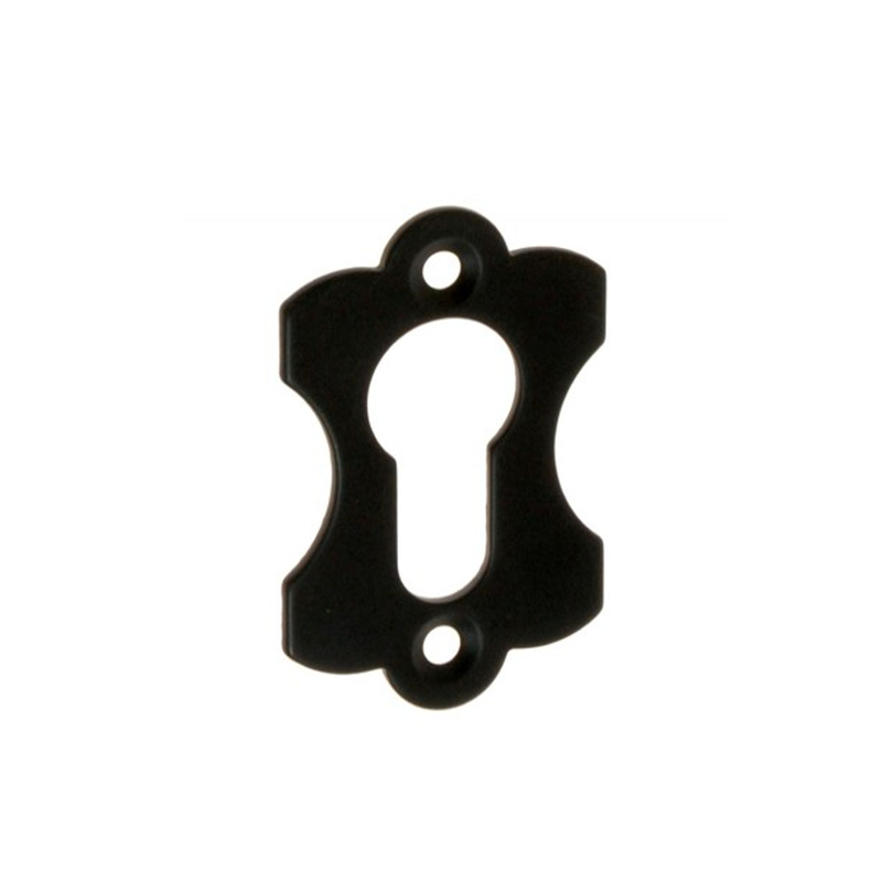 Lock hole lid 12 60x38x2mm with 2 screws metal black-null