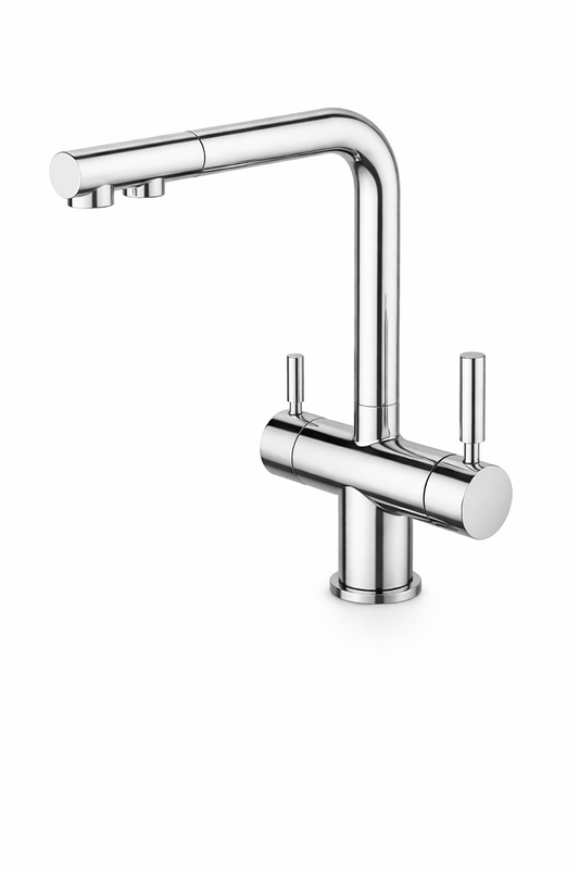 Harmony 3-way kitchen mixer chrome with pull-out spray, , medium-null