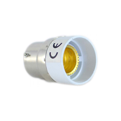 Transformer b22 in e14 plastic white, White, medium