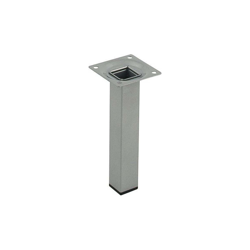 Furniture foot square 150x25x25mm metallic gray image number null