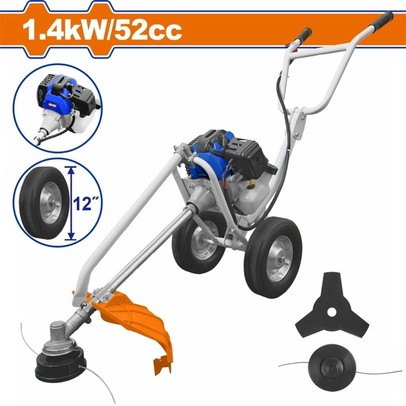 Product image: Wadfow δίχρονο βενζινοκίνητο χορτοκοπτικό με ρόδες 2.2hp 18kg wgm3a52, , medium-null