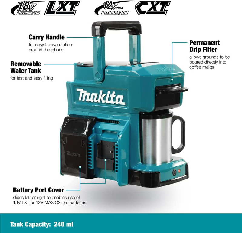 Makita dcm501z 12-18v cordless coffee maker, , medium-null