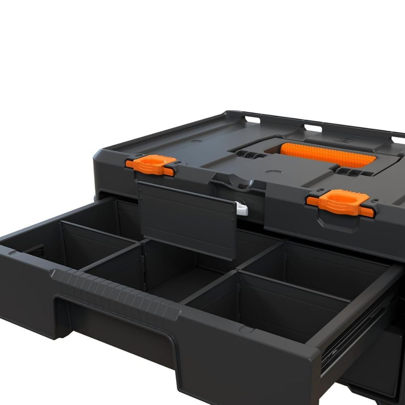 Product image: Keter μονάδα αποθήκευσης με 3 συρτάρια stack ‘n’ roll και χερούλι για εύκολη μεταφόρα, , medium-null