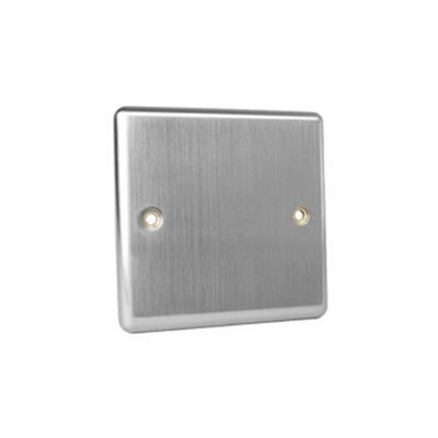 Empty wall switch plate silver