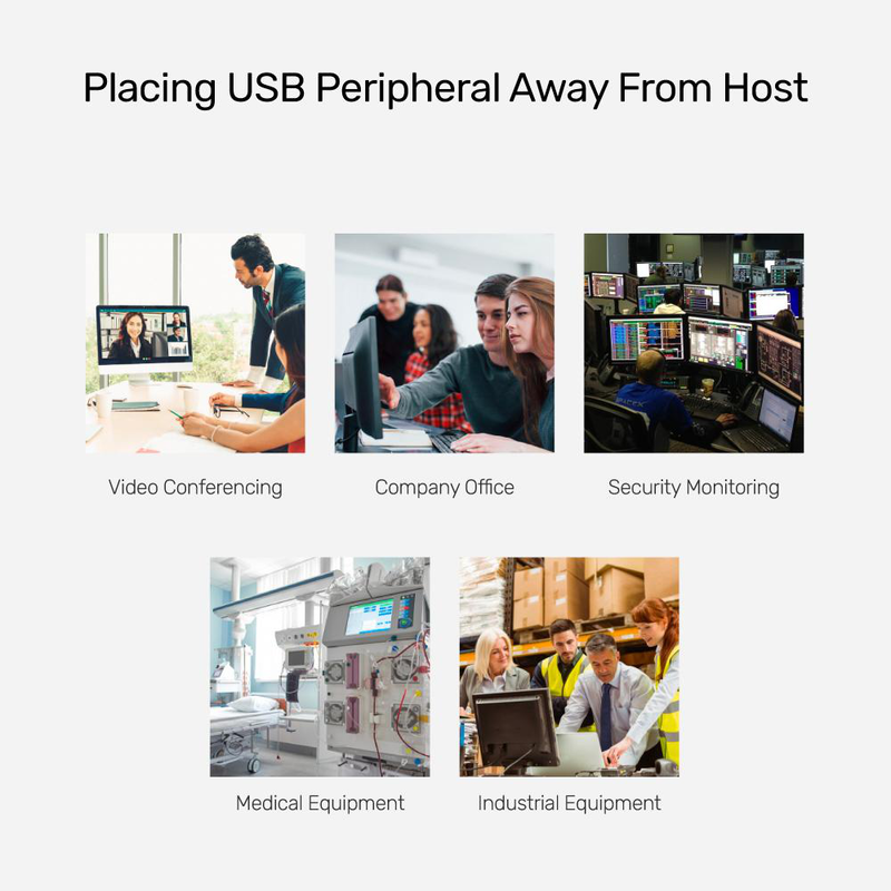 Product image: Unitek y-2516 4 port USB extender over ethernet 60m, , medium-null