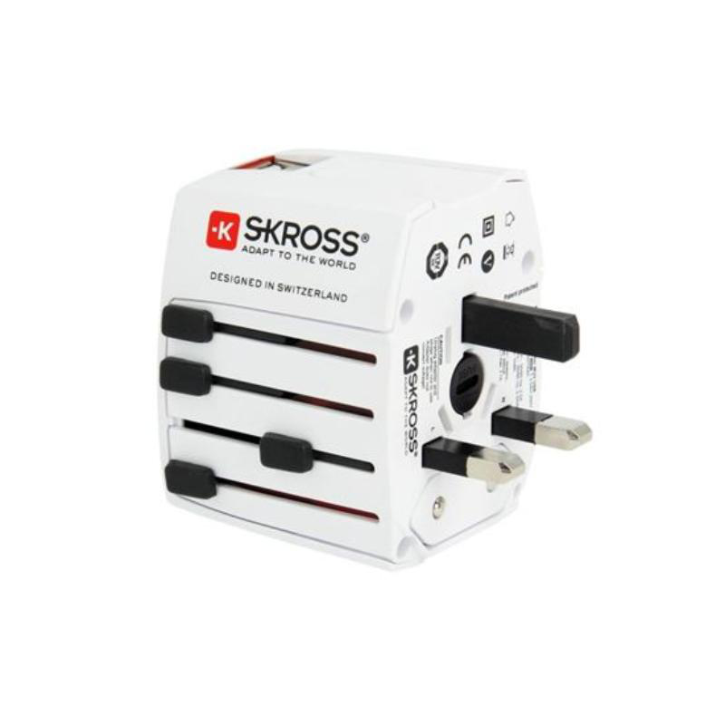 Skross USB travel adapter 2xUSB-a -universal - white, , medium-null