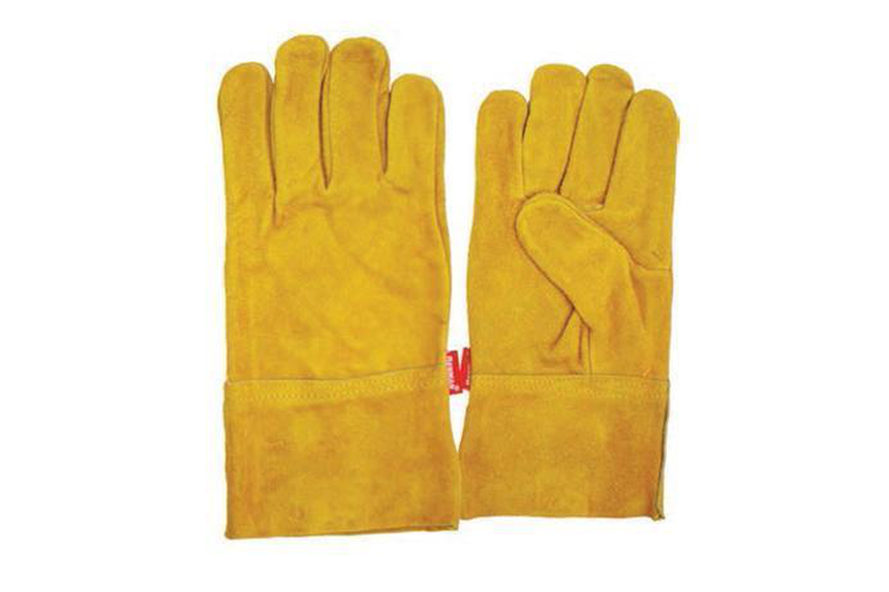 Cow split leather gloves for welders (077306)-null