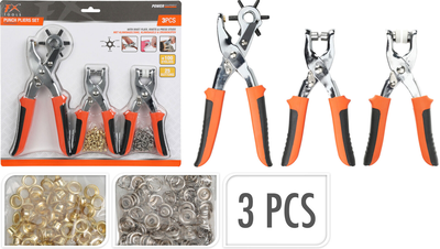 Hole punch and eyelet pliers set of 3pcs, , medium