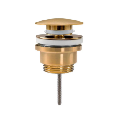 Brushed gold universal click-clack valve