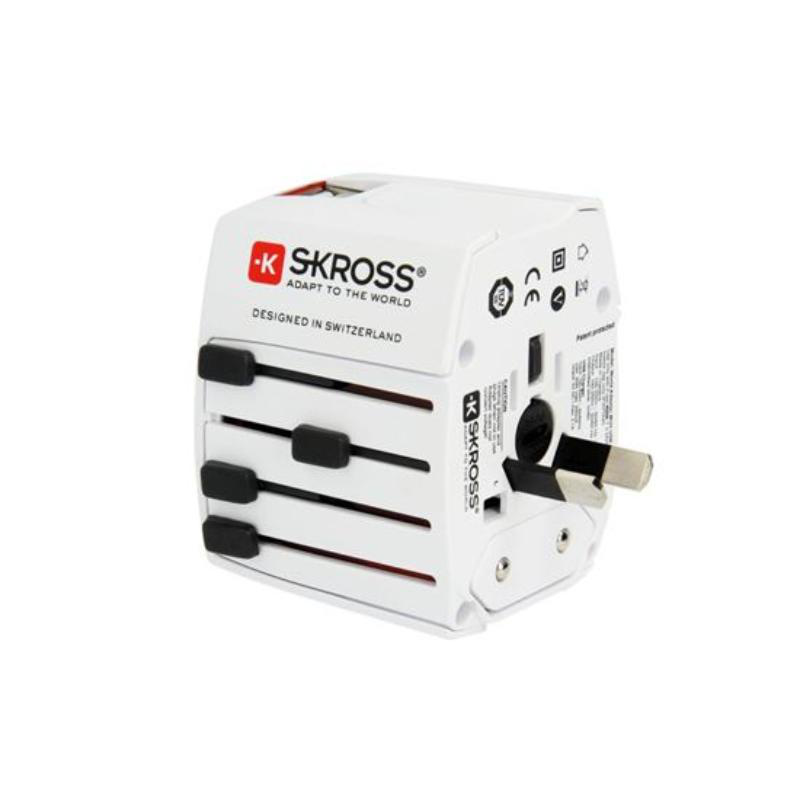 Skross προσαρμογεας ταξιδιου muv USB a+c - ασπρο, , medium-null