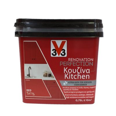 Renovation perfection kitchen paint v33 red 750ml
