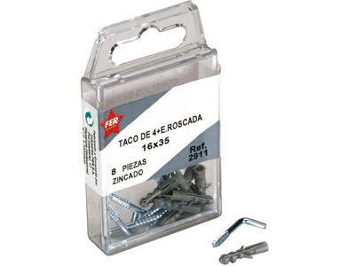 Fer 4pcs rowblux 6mm & l hook 20x60