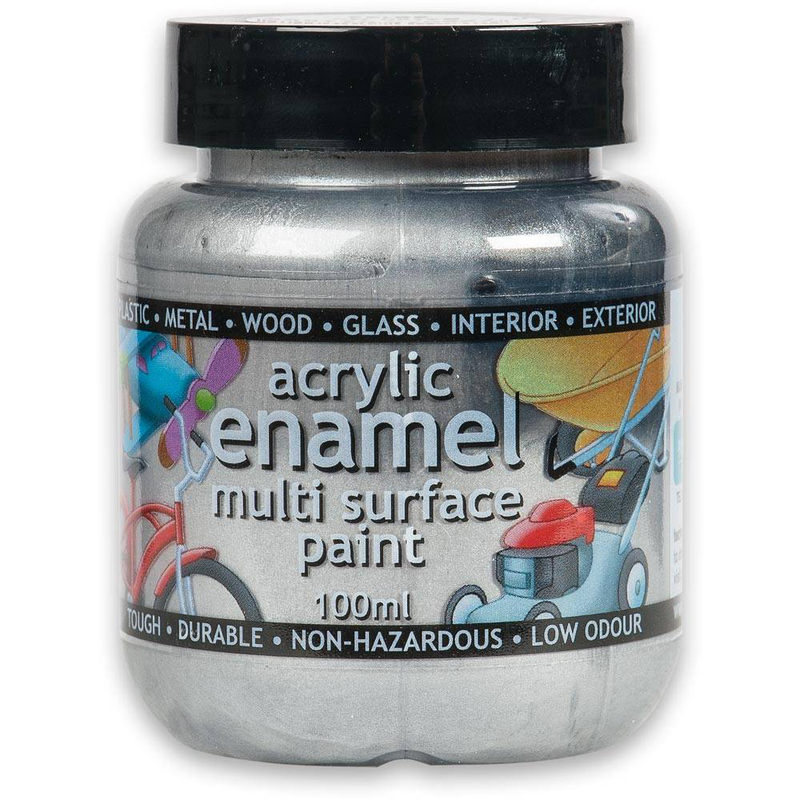 Acrylic enamel paint silver (41) 100g polyvine, , medium-null