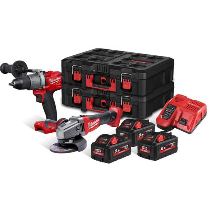Milwaukee impact drill set & m18fpp2d2-553p m18 fomel promo 166694, , medium-null