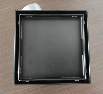 Shower drain square 13x13cm black