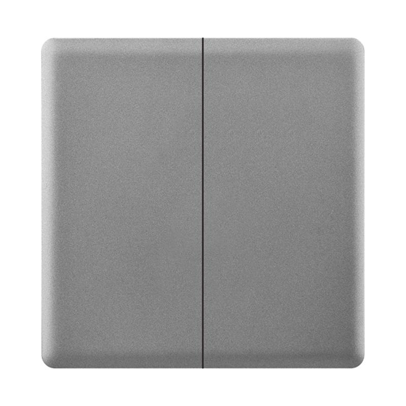 Powerlink accessories 16a sp 2-gang 2-way switch dark grey matte wide rocker, , medium-null