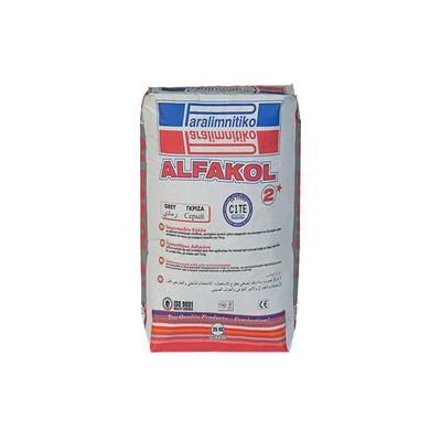 Paralimnitiko cementilious adhesive alfakol 2 25kg gray, , medium