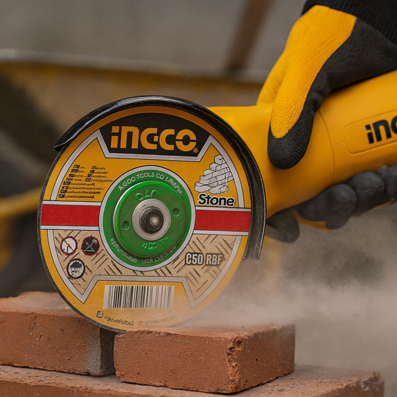 Ingco δίσκος κοπής πέτρας 115x3x22.2 mm για γωνιακό τροχό scd301151, , medium-null