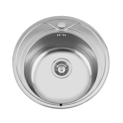 Sink with outletoverflow and symphony ø510mm s/s