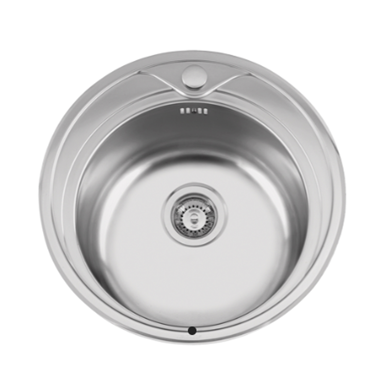Sink with outletoverflow and symphony ø510mm s/s, , medium image number null