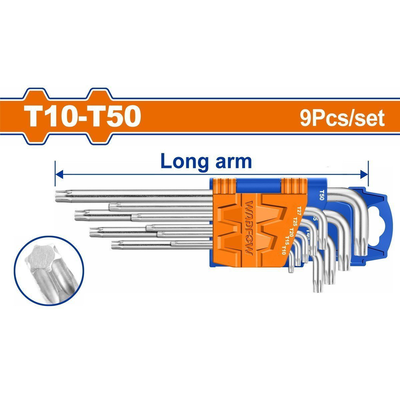 Wadfow torx key t10-t50 9τεμ, , medium
