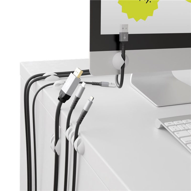 Goobay cable manag.set white 5 image number null