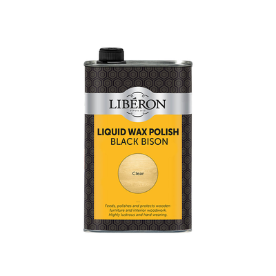 Liberon clear black bison liquid wax polish 500ml, , medium