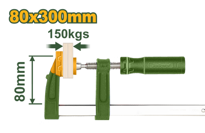 F clamp with plastic handle 80x300mm jadever, , medium