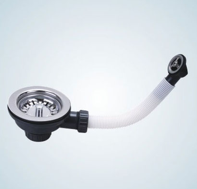 Kitchen waste s/steel 113mm  w/overflow 11/2