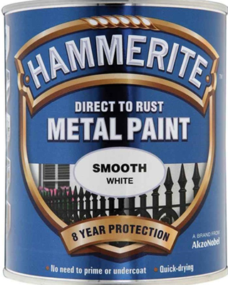 Hammerite smooth white 750ml, , medium