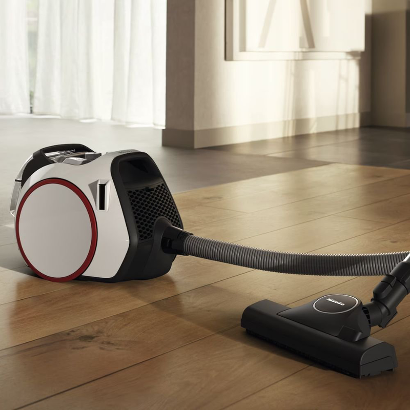 Miele boost cx1 powerline ηλεκτρική σκούπα 980w χωρίς σακούλα με χωρητικότητα κάδου 1l, vortex technology & trackdrive white lotus, , medium-null