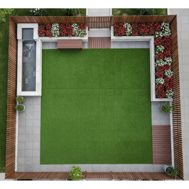 Floormat foam eva grass design - 40x40x1, , medium-null