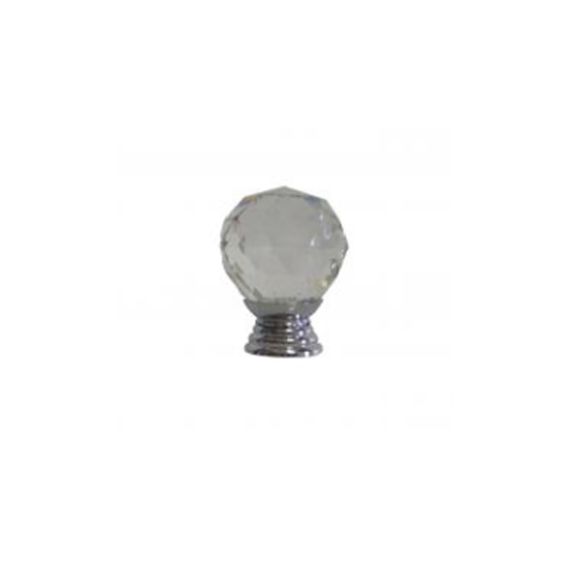 Furniture knob b beauty ø32mm gray metal with transparent plastic, , medium image number null