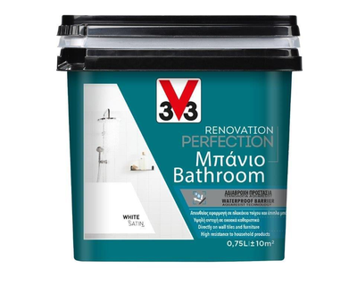 V33 dolphin grey bathroom renovation paint 750ml, Grey Dark, medium