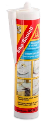 Sika sanisil silicone white 300ml, White, medium