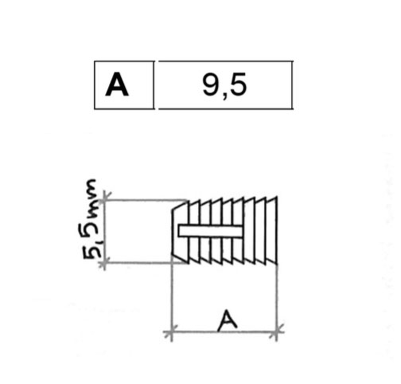 Νυλον ροπλαξ μικρα 9.5mm και βιδες 3.5x16mm 10pcs, , medium image number null