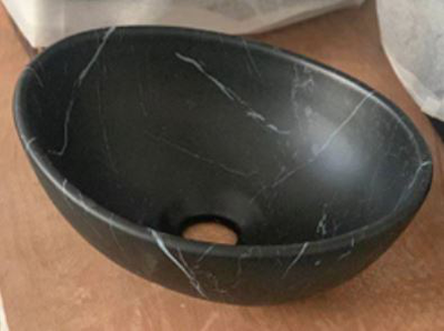 Mia marble matte art basin 410x340x150mm, , medium