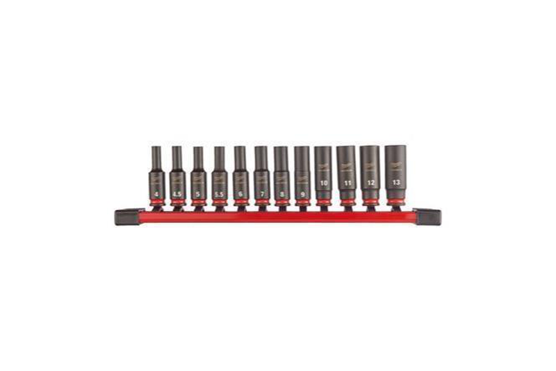 4932480453 - 1/4" shockwave impact deep socket set (12 pcs) (170754) image number null