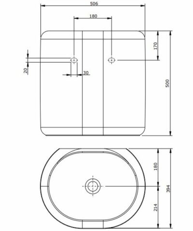 Status basin 506x394x175mm, , medium-null