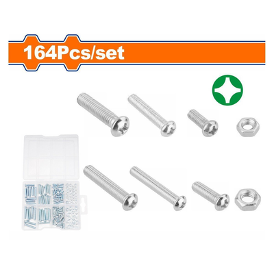 Wadfow 164 pcs thread screw assortment, , medium