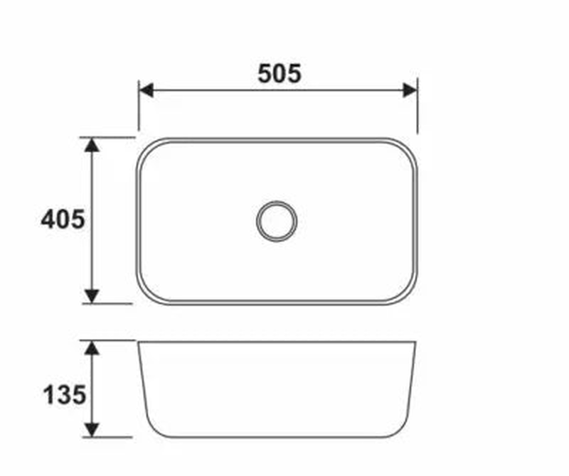 Lea white/silver art basin 505x405x135mm, , medium image number null