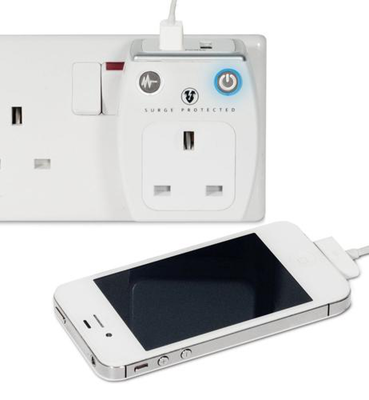 Bg masterplug USB surge adaptor 2xUSB 3.1a, , medium image number null